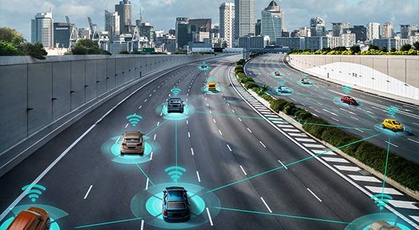 Autonomous vehicles on road