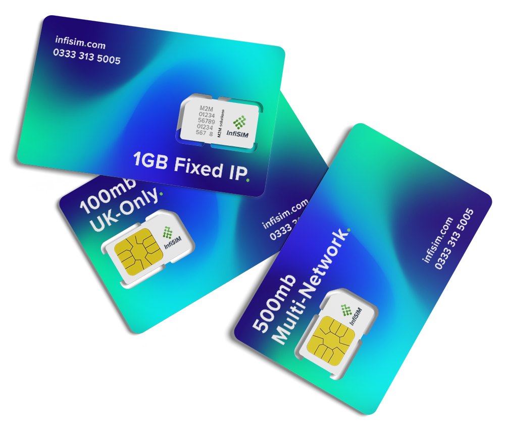InfiSIM's M2M SIM plans - stacked SIM cards